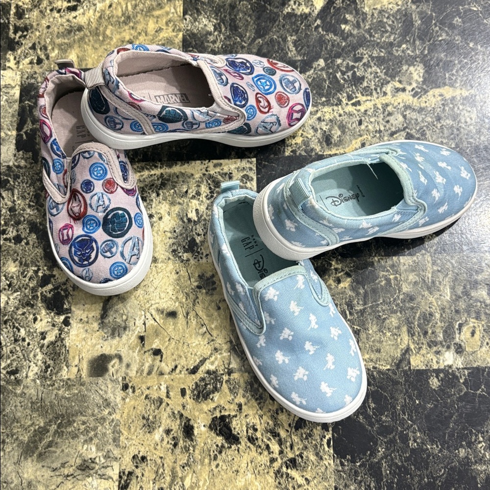 Baby Gap #124 Disney Mickey Mouse
and #124 Marvel Slip-on Sneakers. Sz 8